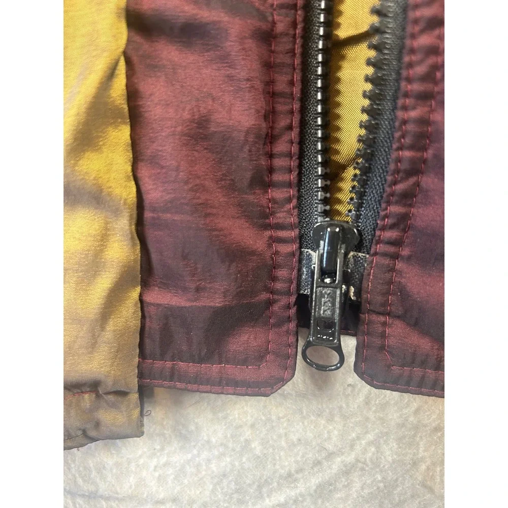 Forecaster of Boston Womens Burgundy Gold Colorblock Trench‎ Coat Jacket - Picture 6 of 9